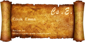 Csuk Emma névjegykártya