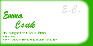 emma csuk business card